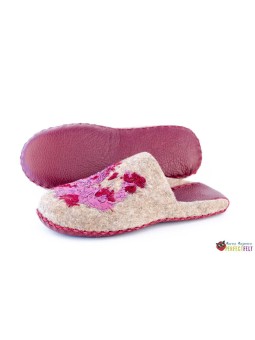 Войлочные тапочки "Аквилегия"