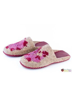 Войлочные тапочки "Аквилегия"