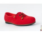Летние туфли женские на низком каблуке красные