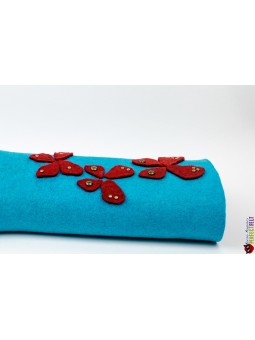 Высокие сапоги из войлока на каблуке