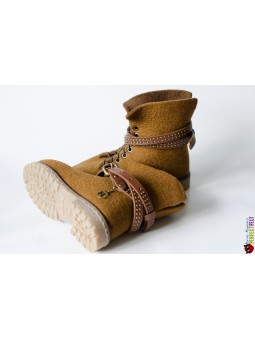 Ботинки из войлока на заказ ручной работы "Индиана"