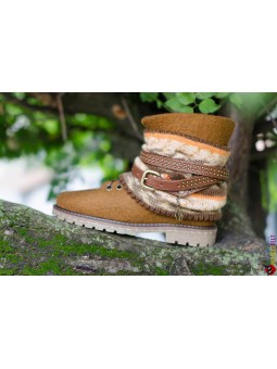 Ботинки из войлока на заказ ручной работы "Индиана"