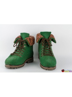 Зеленые топ ботинки ручной работы женские из войлока