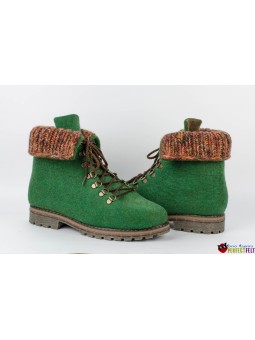 Зеленые топ ботинки ручной работы женские из войлока