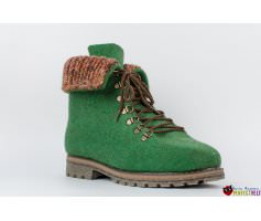 Зеленые топ ботинки ручной работы женские из войлока