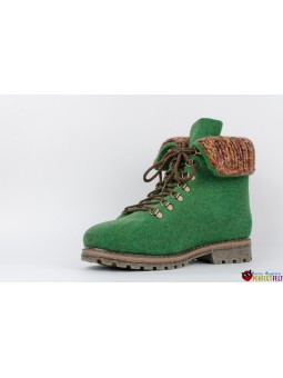 Зеленые топ ботинки ручной работы женские из войлока