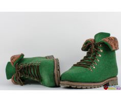 Зеленые топ ботинки ручной работы женские из войлока