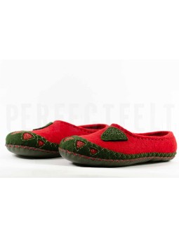 Тапочки красно-зелёные