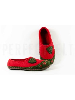 Тапочки красно-зелёные