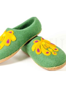 Тапочки домашние войлочные Бабочки