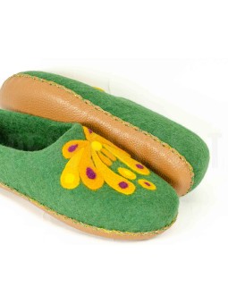 Тапочки домашние войлочные Бабочки