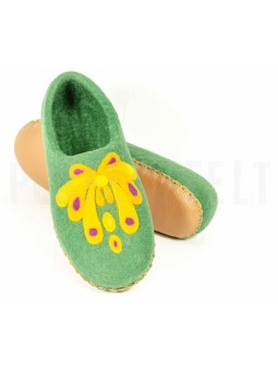 Тапочки домашние войлочные Бабочки