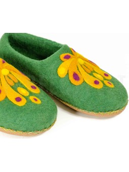 Тапочки домашние войлочные Бабочки