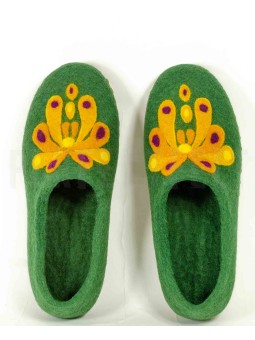 Тапочки домашние войлочные Бабочки