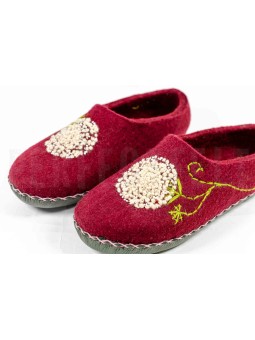 Женские тапочки из войлока Одуванчики