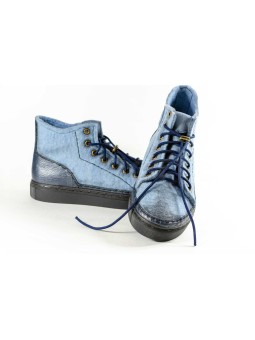 Кроссовки женские утепленные Голубая лагуна