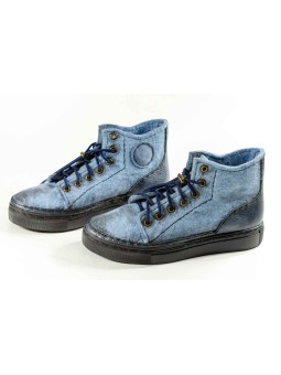 Кроссовки женские утепленные Голубая лагуна