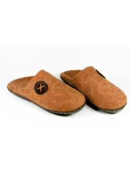 Мужские тапочки цвет светлый терракот