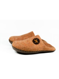 Мужские тапочки цвет светлый терракот