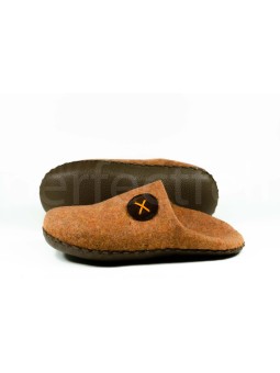 Мужские тапочки цвет светлый терракот