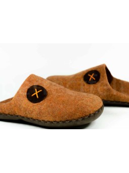 Мужские тапочки цвет светлый терракот