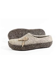 Войлочные тапочки на платформе на войлочной подошве