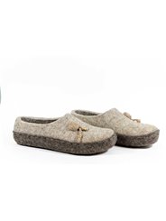 Войлочные тапочки на платформе на войлочной подошве