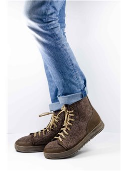 Мужские коричневые кеды из войлока