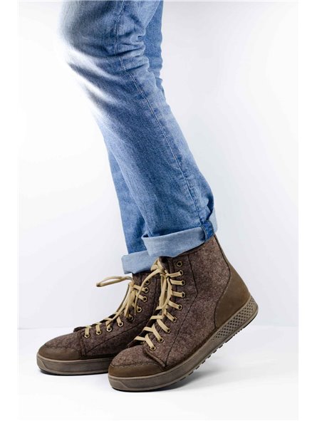 Мужские коричневые кеды из войлока Мужские коричневые кеды из войлока