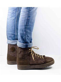 Мужские коричневые кеды из войлока