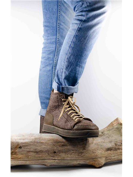 Мужские коричневые кеды из войлока Мужские коричневые кеды из войлока