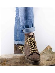 Мужские коричневые кеды из войлока