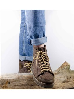 Мужские коричневые кеды из войлока