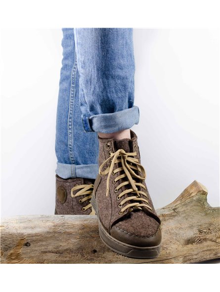 Мужские коричневые кеды из войлока Мужские коричневые кеды из войлока