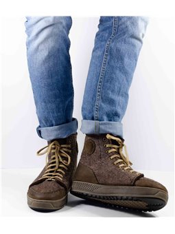 Мужские коричневые кеды из войлока